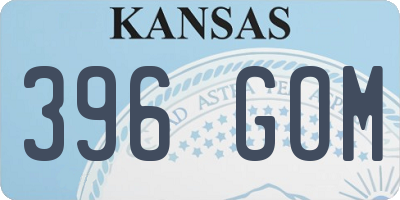 KS license plate 396GOM