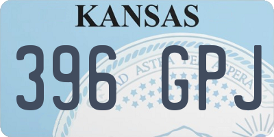 KS license plate 396GPJ