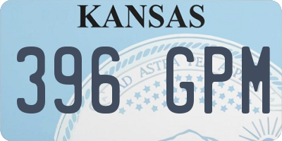 KS license plate 396GPM