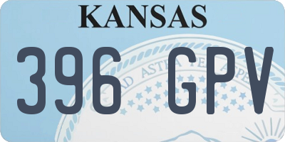 KS license plate 396GPV