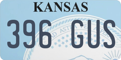 KS license plate 396GUS