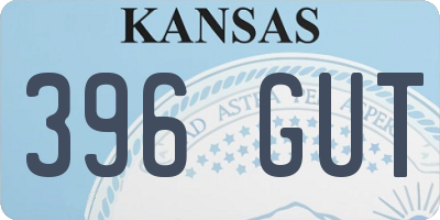KS license plate 396GUT