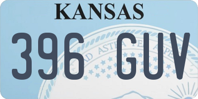 KS license plate 396GUV