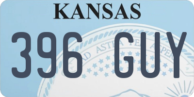KS license plate 396GUY
