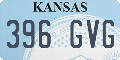 KS license plate 396GVG