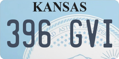 KS license plate 396GVI