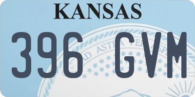 KS license plate 396GVM
