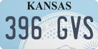 KS license plate 396GVS