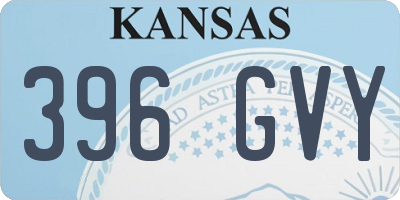 KS license plate 396GVY
