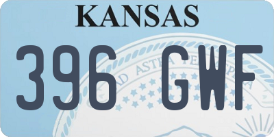 KS license plate 396GWF