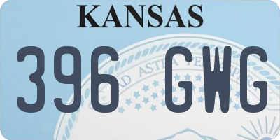 KS license plate 396GWG