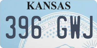 KS license plate 396GWJ