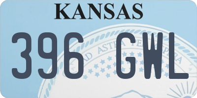 KS license plate 396GWL