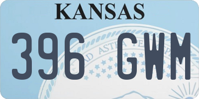 KS license plate 396GWM