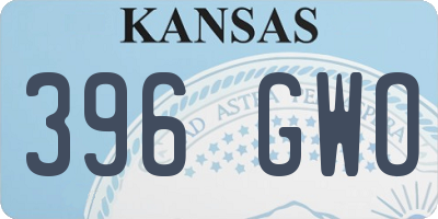 KS license plate 396GWO