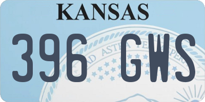 KS license plate 396GWS