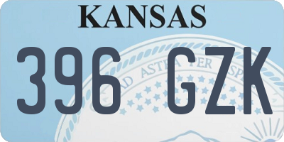 KS license plate 396GZK