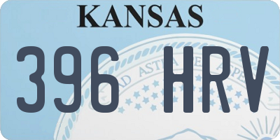 KS license plate 396HRV