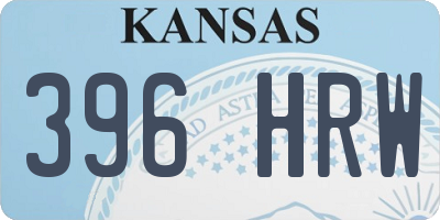 KS license plate 396HRW