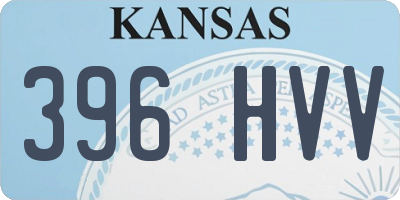 KS license plate 396HVV