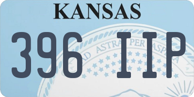 KS license plate 396IIP
