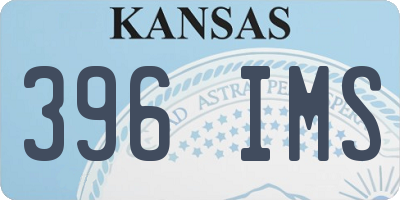 KS license plate 396IMS