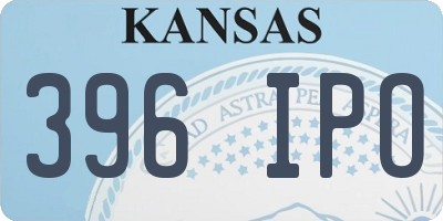 KS license plate 396IPO