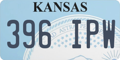 KS license plate 396IPW