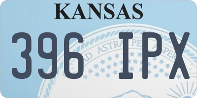 KS license plate 396IPX