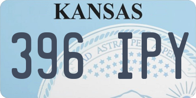 KS license plate 396IPY