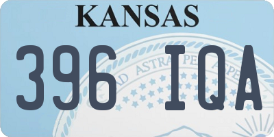 KS license plate 396IQA