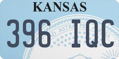 KS license plate 396IQC
