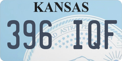 KS license plate 396IQF