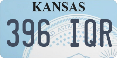 KS license plate 396IQR
