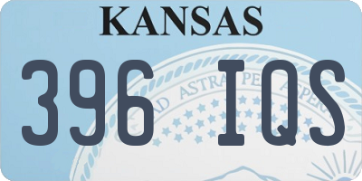 KS license plate 396IQS