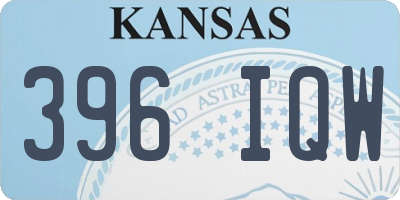KS license plate 396IQW
