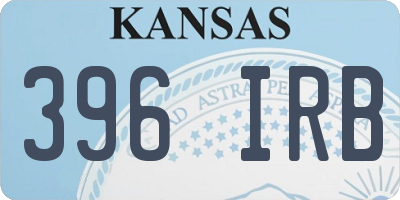 KS license plate 396IRB