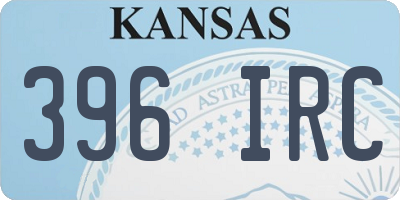 KS license plate 396IRC