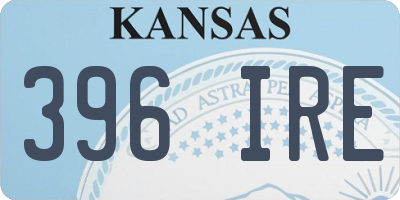 KS license plate 396IRE