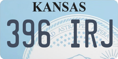 KS license plate 396IRJ
