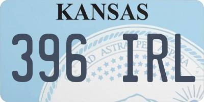KS license plate 396IRL