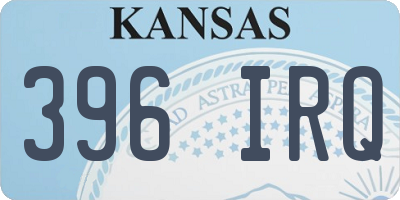 KS license plate 396IRQ