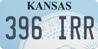 KS license plate 396IRR