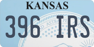 KS license plate 396IRS