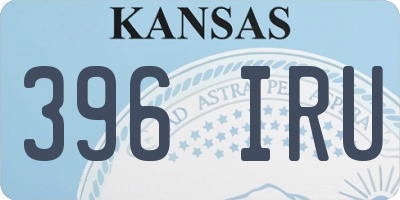 KS license plate 396IRU