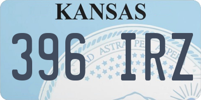 KS license plate 396IRZ
