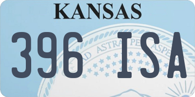 KS license plate 396ISA