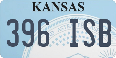 KS license plate 396ISB