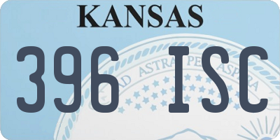 KS license plate 396ISC