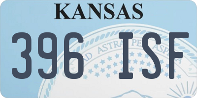 KS license plate 396ISF